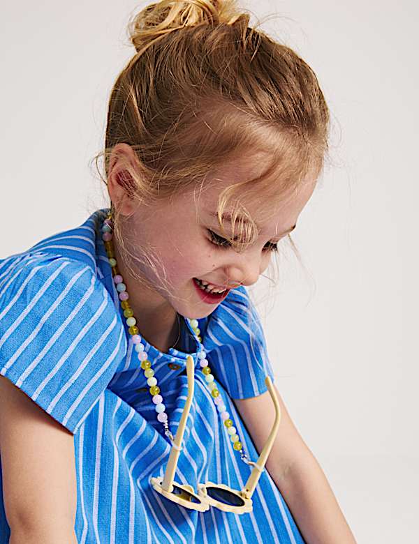 Pure Cotton Striped Dress (2-10 Yrs) - PL