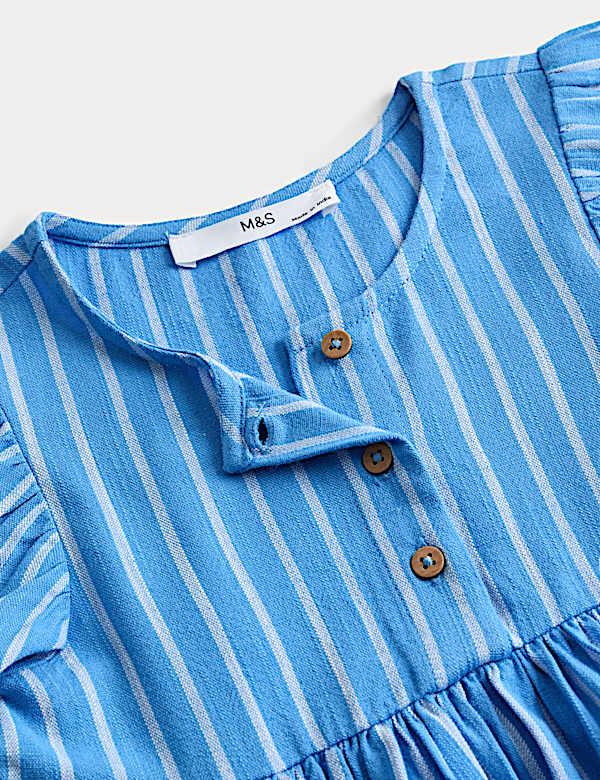 Pure Cotton Striped Dress (2-10 Yrs)