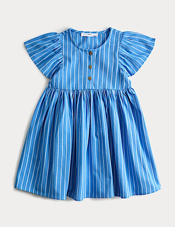 Pure Cotton Striped Dress (2-10 Yrs) - PL