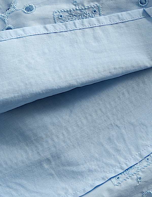 Pure Cotton Broderie Shell Dress (2-8 Yrs)