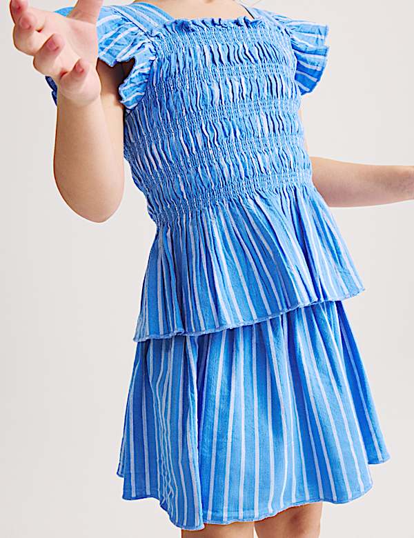 2 Piece Pure Cotton Shirred Outfit (2-8 Yrs) - MX