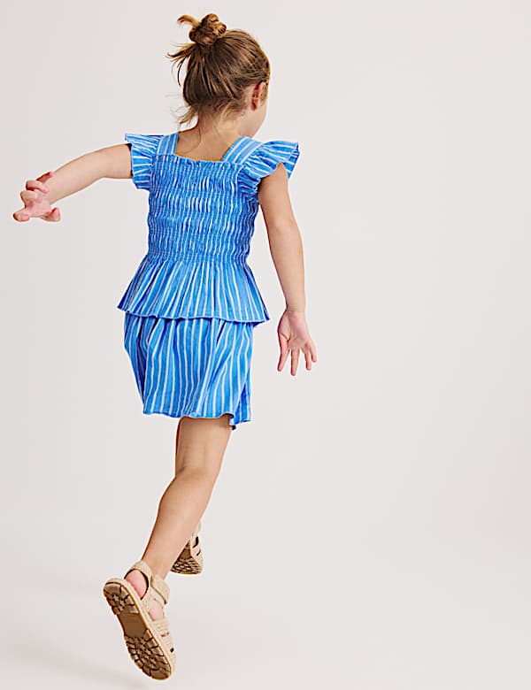 2 Piece Pure Cotton Shirred Outfit (2-8 Yrs) - MX