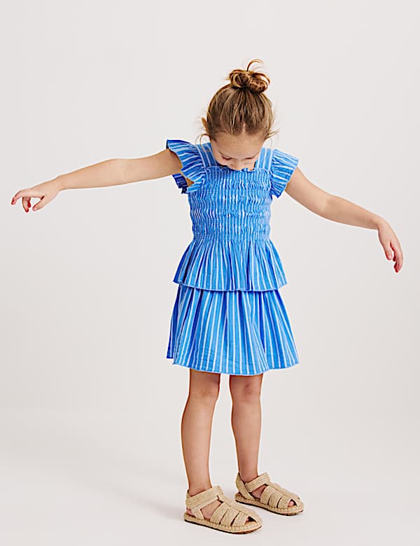 2 Piece Pure Cotton Shirred Outfit (2-8 Yrs) - MX