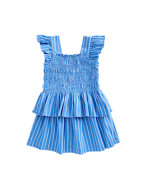 2 Piece Pure Cotton Shirred Outfit (2-8 Yrs)