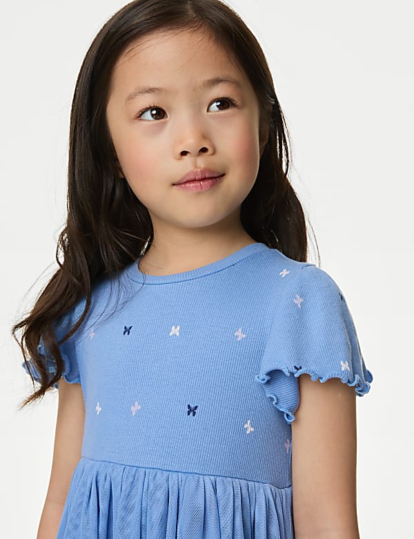 Robe en coton et tulle (du 2 au 8 ans) - CH