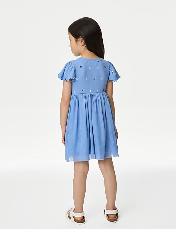 Robe en coton et tulle (du 2 au 8 ans) - CH