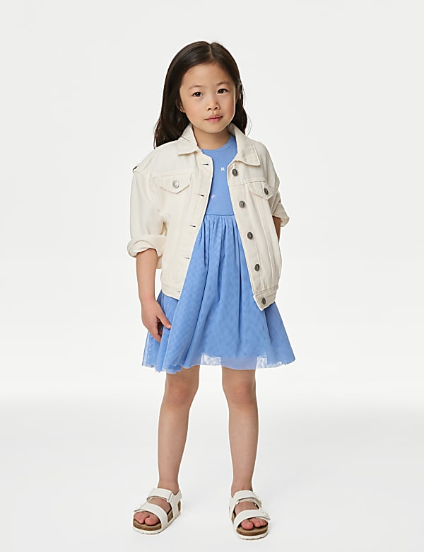 Robe en coton et tulle (du 2 au 8 ans) - CH