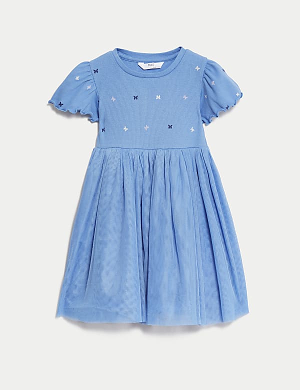 Robe en coton et tulle (du 2 au 8 ans) - CH