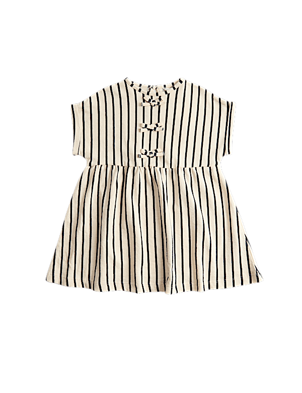Pure Cotton Striped Bow Dress (2-8 Yrs)