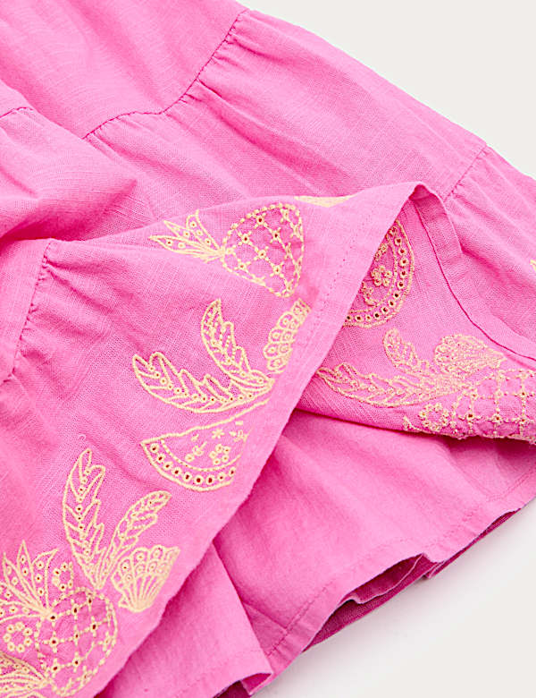 Pure Cotton Embroidered Dress (2-10 Yrs)