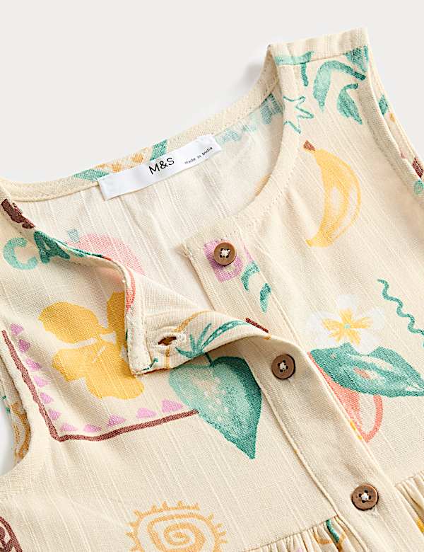 Cotton Rich Island Print Woven Dress (2-10 Yrs)