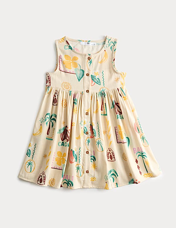 Cotton Rich Island Print Woven Dress (2-10 Yrs)
