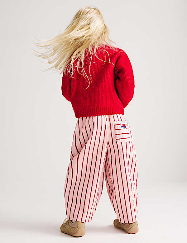 Cotton Rich Woven Striped Balloon Trousers (2-8 Yrs) - KG