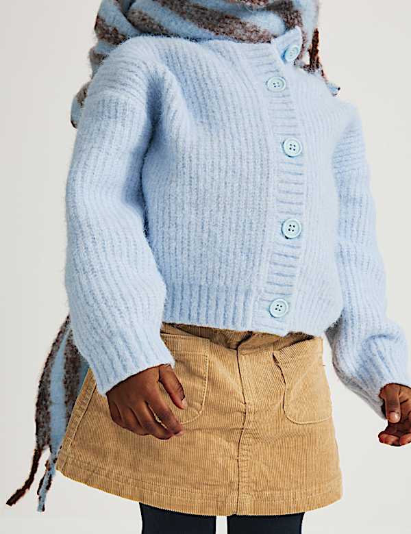 2 Piece Cotton Cord Mini Skirt with Tights (2-8 Yrs) - KR