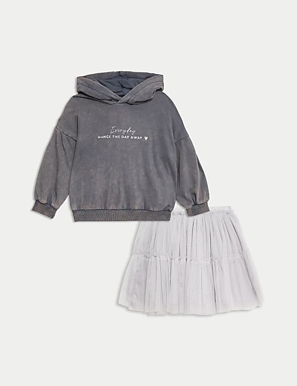 Dwuczęściowy zestaw top do tańca i spódnica z mieszanki z przewagą