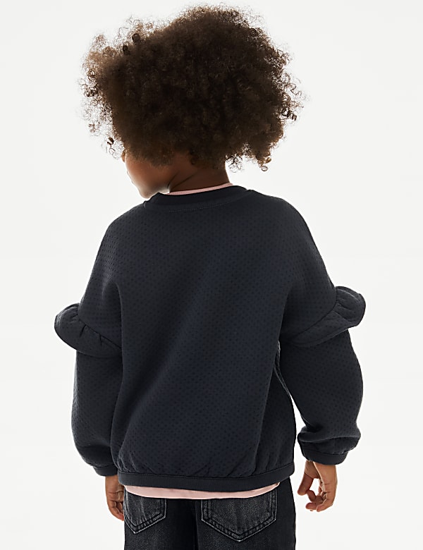 Cotton Rich Sequin Swan Sweatshirt (2-8 Yrs)