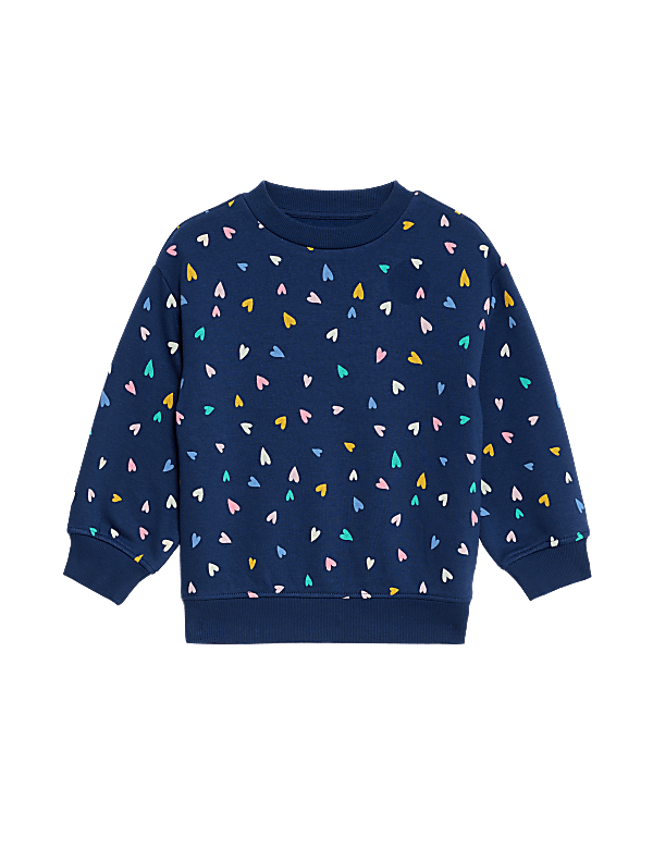 Cotton Rich Heart Sweatshirt (2-8 Yrs)
