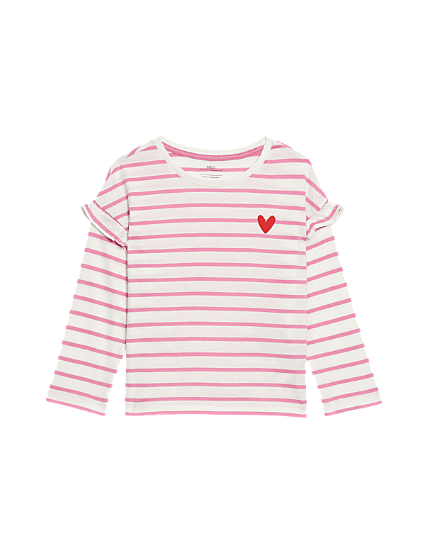 Pure Cotton Striped Top (2-8 Yrs)