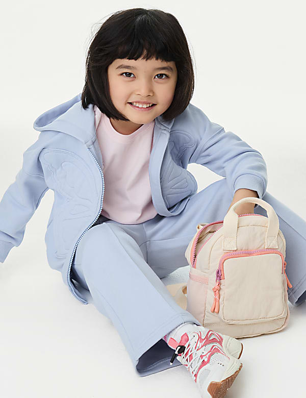 2pc Cotton Rich Butterfly Hoodie Tracksuit (2-8 Yrs) - CZ
