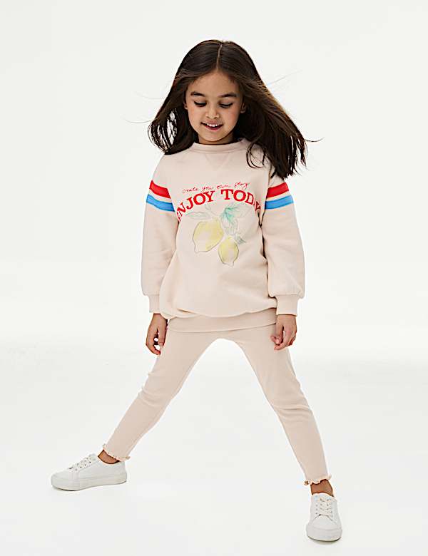 2pc Cotton Rich Lemon Leggings Outfit (1-8 Yrs) - VN