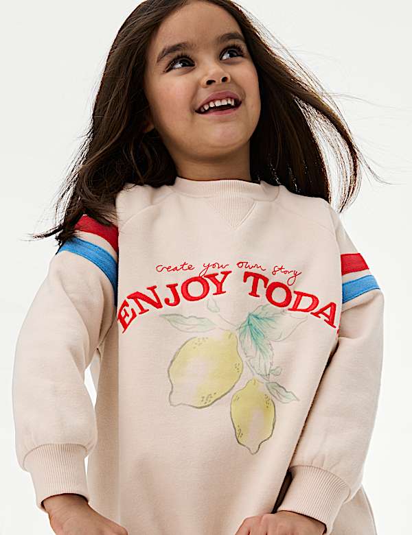 Ensemble 2 pi&egrave;ces leggings en coton &agrave; motif citron (du 1 au 8 ans) - FR