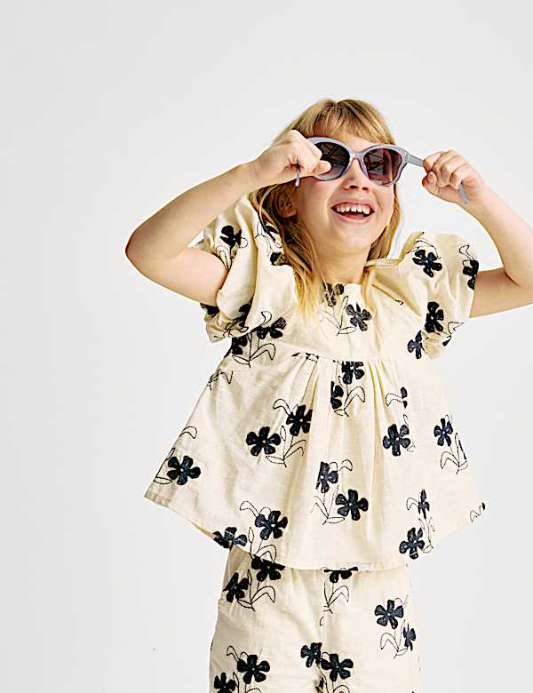 Tkan&yacute; květovan&yacute; outfit, z čist&eacute; bavlny (2&ndash;8 let) - CZ