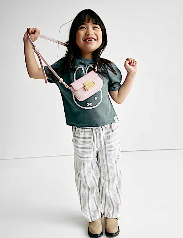 Linen Rich Striped Trousers (2-16 Yrs)