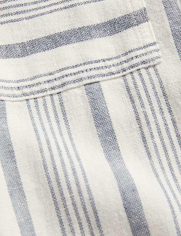Linen Rich Striped Trousers (2-16 Yrs)