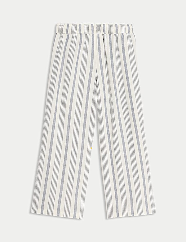 Linen Rich Striped Trousers (2-16 Yrs)
