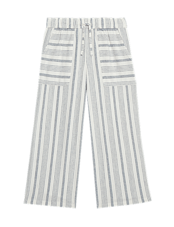Linen Rich Striped Trousers (2-16 Yrs)