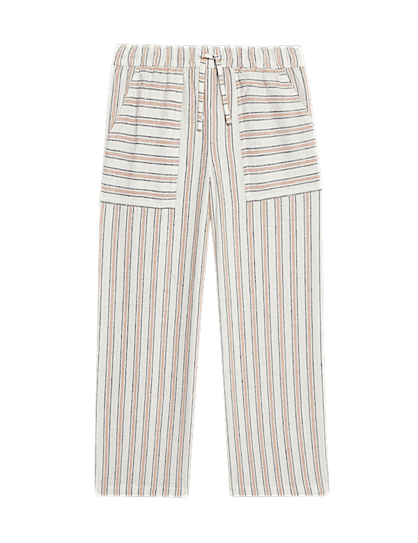 Linen Rich Striped Trousers (2-16 Yrs)