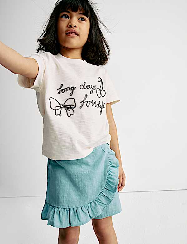Pure Cotton Wrap Skort (2-8 Yrs) - CN