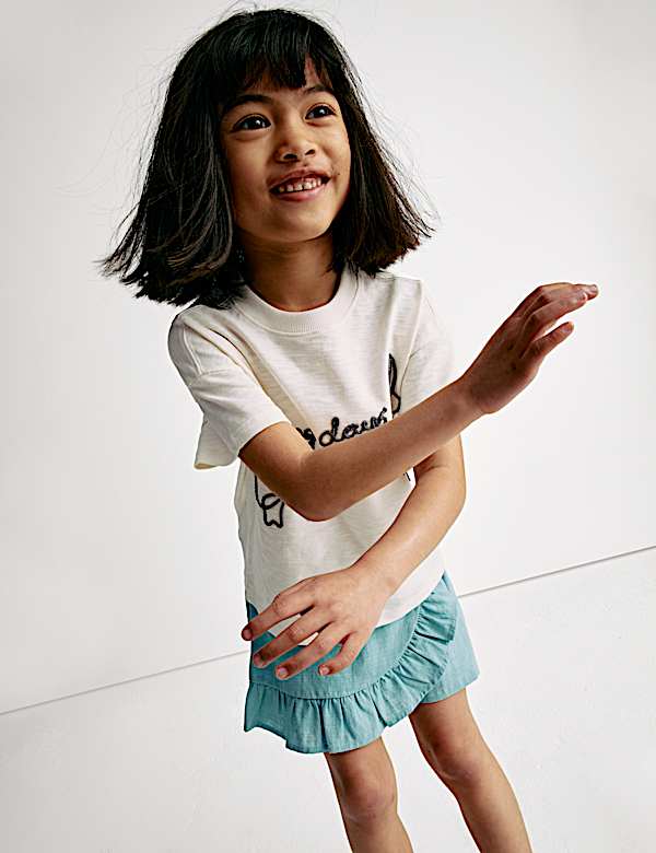 Pure Cotton Wrap Skort (2-8 Yrs)
