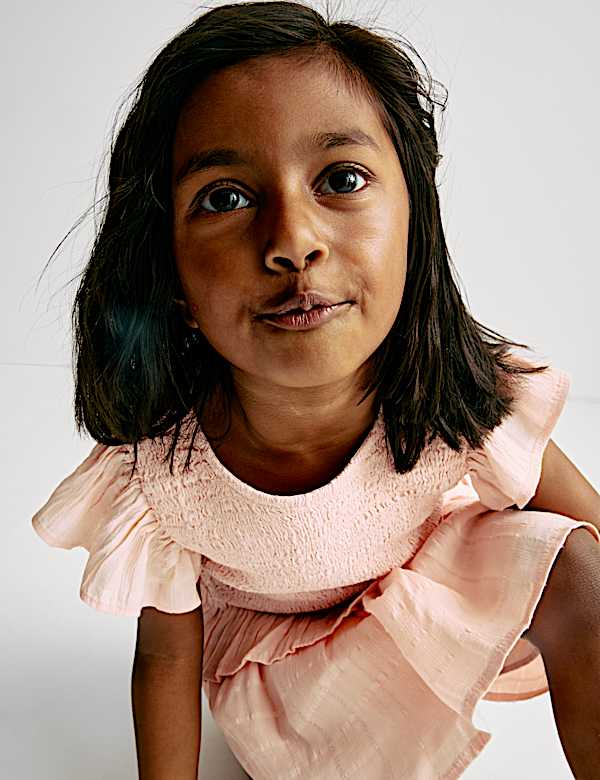 Textured Woven Mini Skirt (2-8 Yrs) - LV