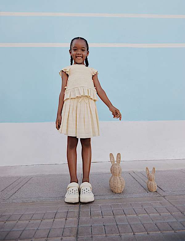 Textured Woven Mini Skirt (2-8 Yrs) - RO
