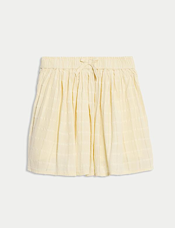 Mini jupe tiss&eacute;e &agrave; motif textur&eacute; (du 2 au 16 ans) - FR