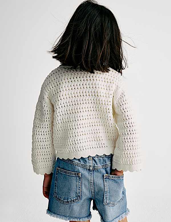 Denim Embroidered Shorts (2-8 Yrs)