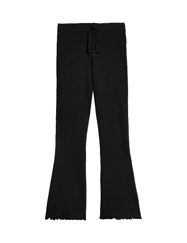 Cotton Rich Ribbed Flared Leggings (2-8 Yrs)