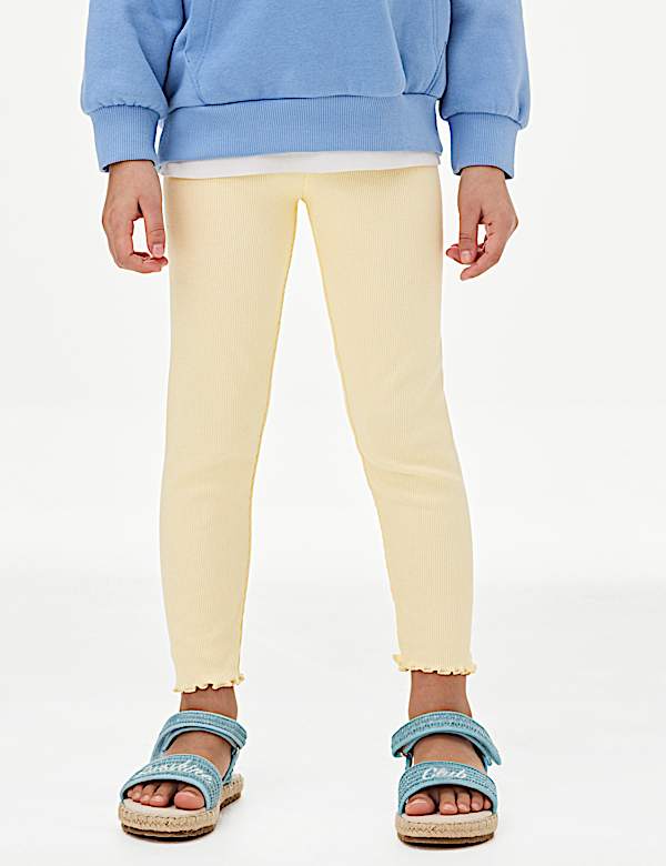 Cotton Rich Ribbed Leggings (2-8 Yrs)