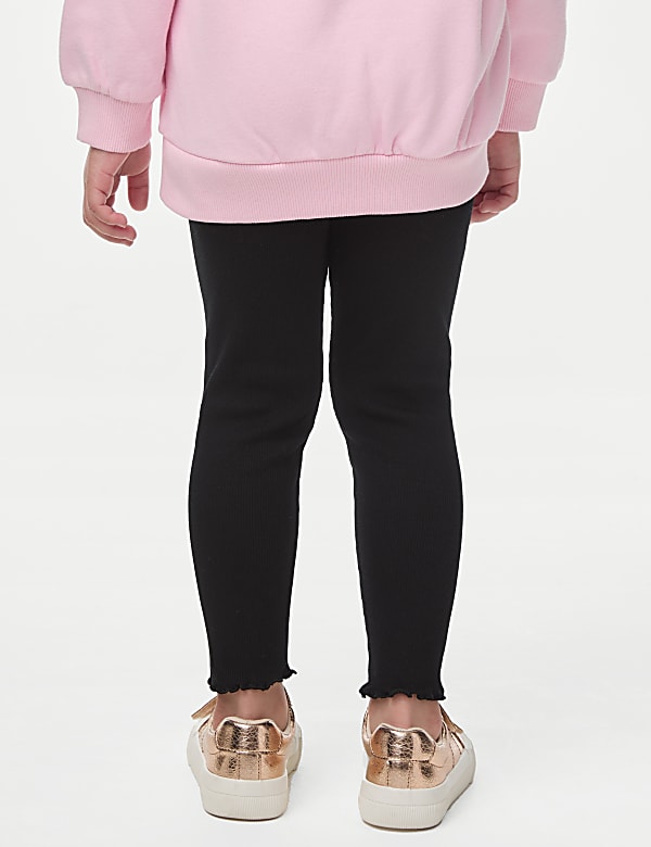 Cotton Rich Ribbed Leggings (2-8 Yrs)