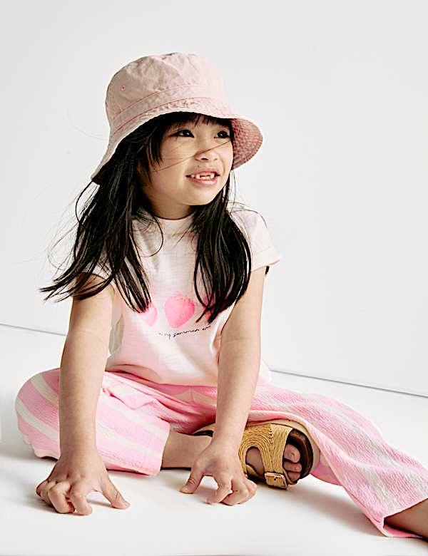 Pure Cotton Strawberry Top & Bottom Outfit (2-8 Yrs) - GR