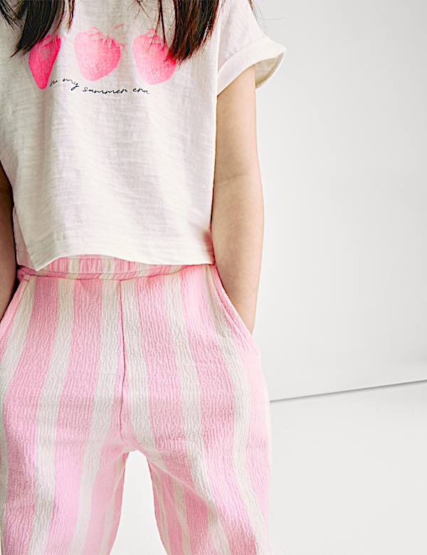 Pure Cotton Strawberry Top & Bottom Outfit (2-8 Yrs) - GR