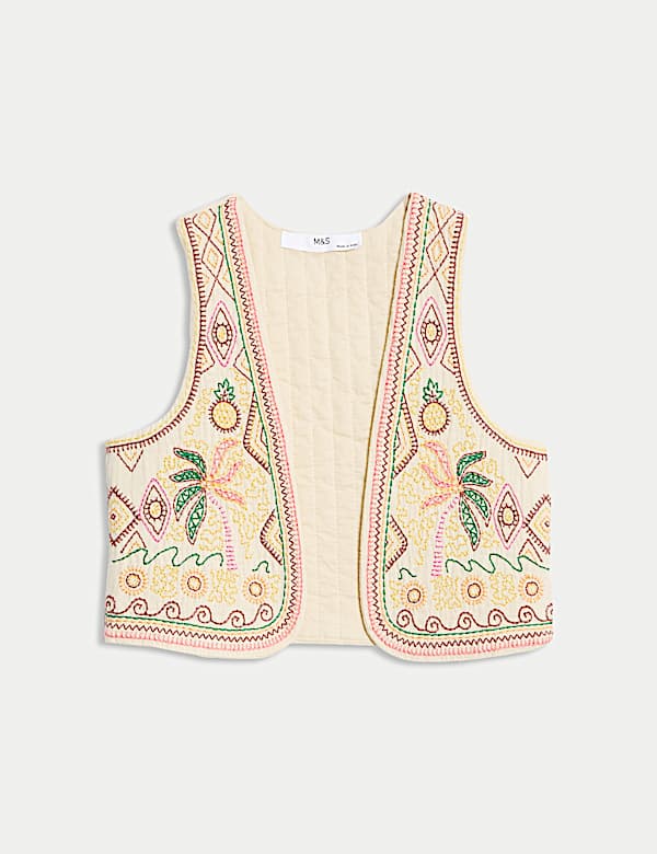 Pure Cotton Embroidered Vest (2-16 Yrs) - CZ