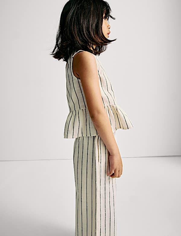 Pure Cotton Striped Top & Bottom Outfit (2-16 Yrs) - ID