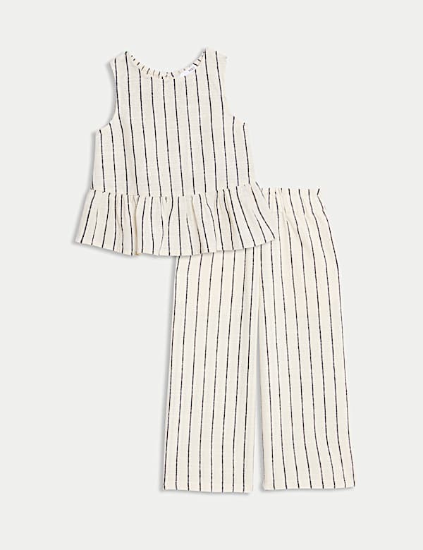 Pure Cotton Striped Top & Bottom Outfit (2-16 Yrs) - GR