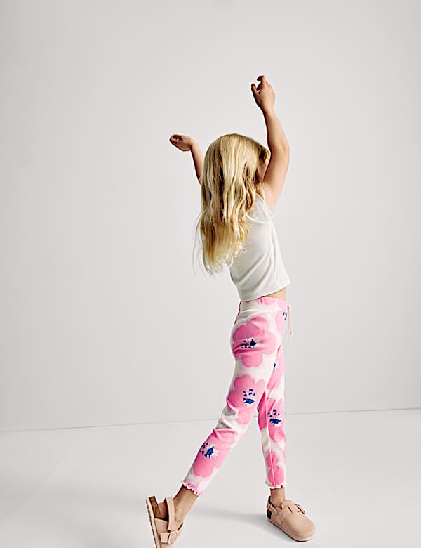 Cotton Rich Floral Leggings (2-8 Yrs) - MV