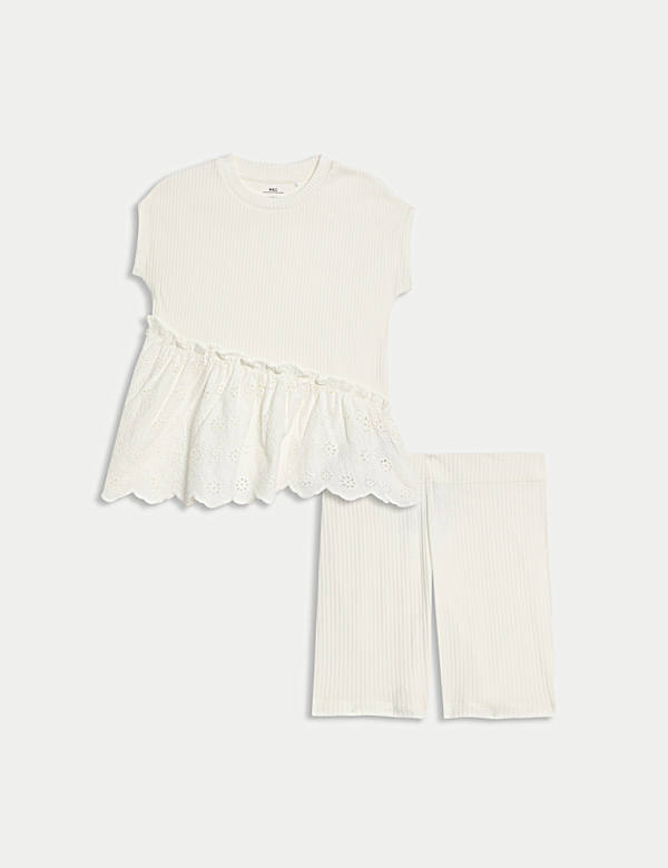 Cotton Rich Top & Cycling Shorts Outfit (1-8 Yrs) - JE