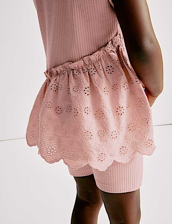 Cotton Rich Top & Cycling Shorts Outfit (1-8 Yrs) - AT