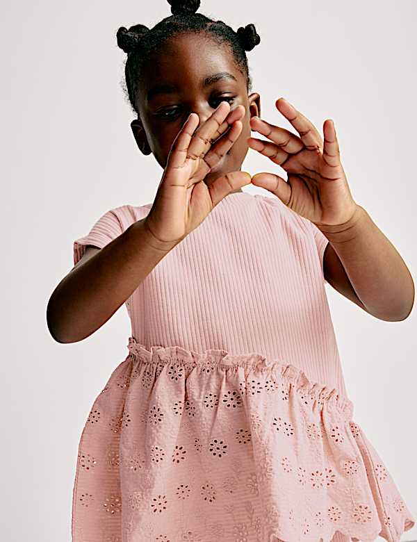 Cotton Rich Top & Cycling Shorts Outfit (1-8 Yrs) - AT