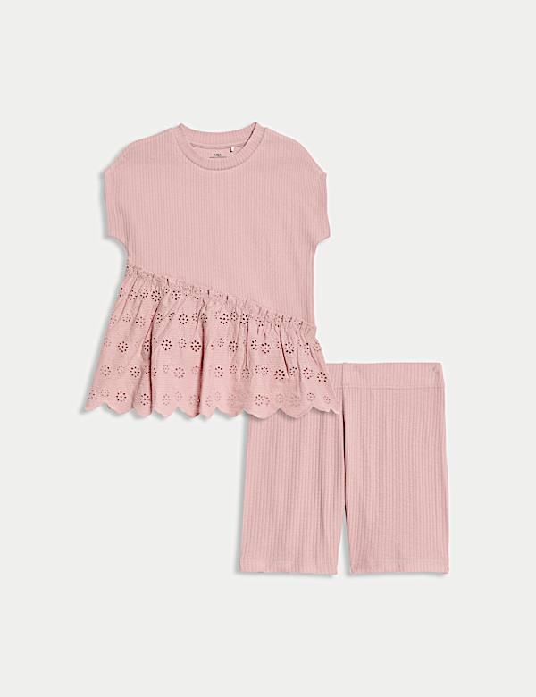 Cotton Rich Top & Cycling Shorts Outfit (1-8 Yrs) - AT